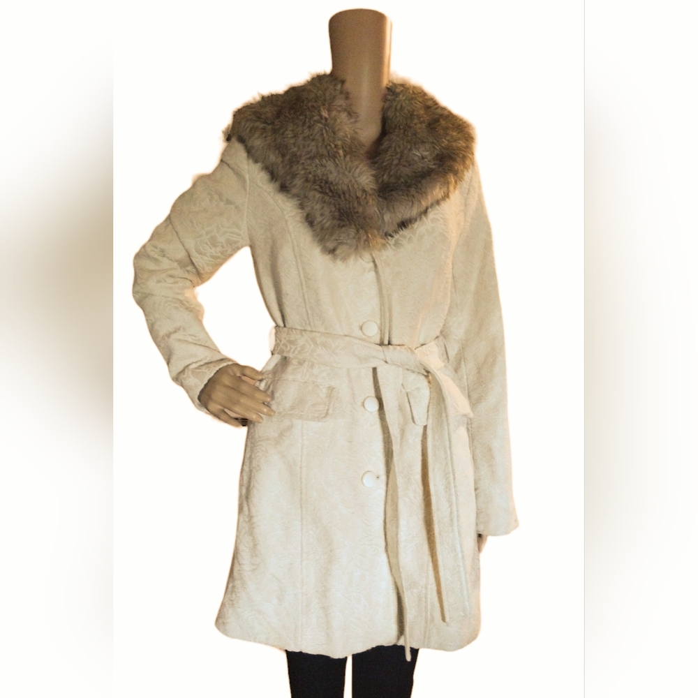 Xhileration Faux Fur Pea Coat